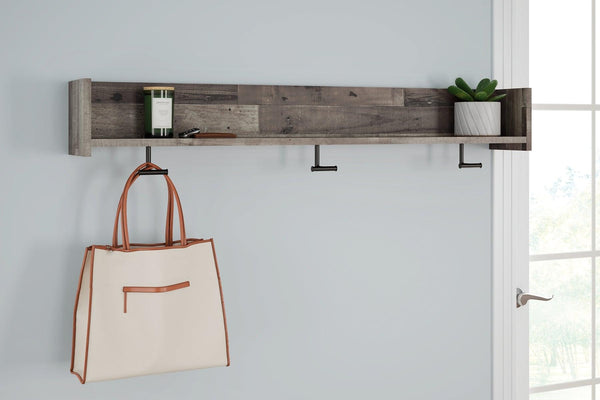 Neilsville Wall Mounted Coat Rack with Shelf EA2120-151 Black/Gray Casual EA Furniture By Ashley - sofafair.com