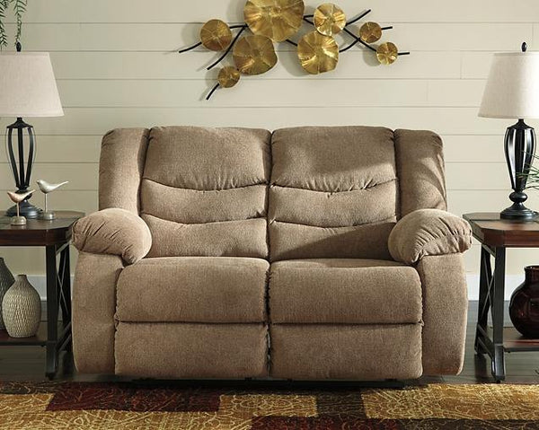 Tulen Reclining Loveseat 9860486 Mocha Contemporary Motion Upholstery By AFI - sofafair.com