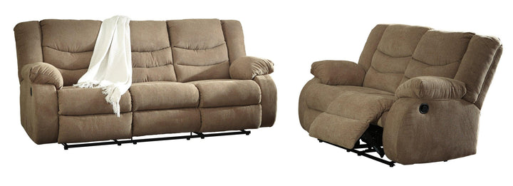 Tulen Reclining Sofa and Loveseat 98604U1 Mocha Contemporary Motion Upholstery Package By AFI - sofafair.com