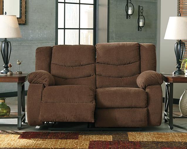 Tulen Reclining Loveseat 9860586 Chocolate Contemporary Motion Upholstery By AFI - sofafair.com