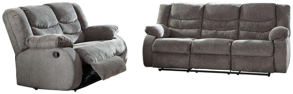 Tulen Reclining Sofa and Loveseat 98606U1 Gray Contemporary Motion Upholstery Package By AFI - sofafair.com