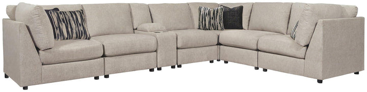 Kellway 7Piece Sectional 98707S5 Bisque Contemporary Stationary Sectionals By AFI - sofafair.com