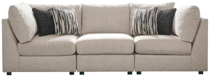 Kellway 3Piece Sectional 98707S6 Bisque Contemporary Stationary Sectionals By AFI - sofafair.com