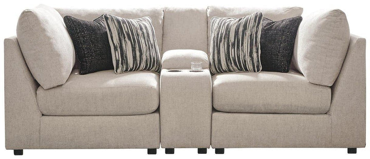 Kellway 3Piece Sectional 98707S8 Bisque Contemporary Stationary Sectionals By AFI - sofafair.com