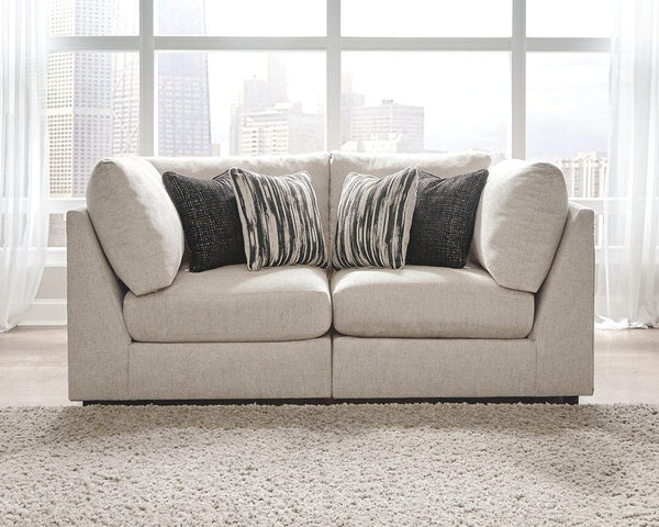 Kellway 2Piece Sectional 98707S2 Bisque Contemporary Stationary Sectionals By AFI - sofafair.com