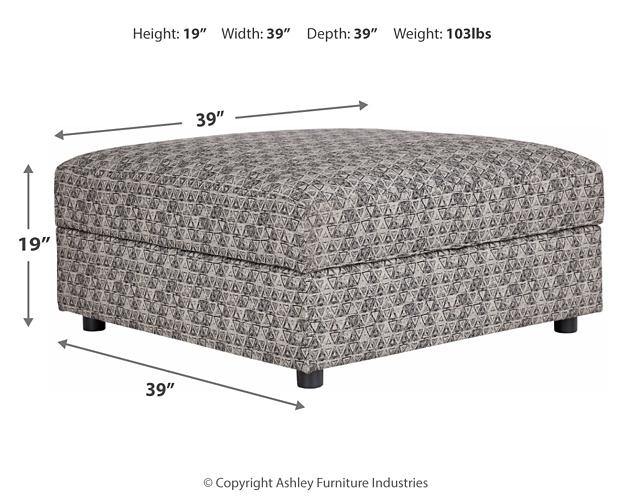 Kellway Ottoman With Storage 9870711 Bisque Contemporary Stationary Sectionals By AFI - sofafair.com