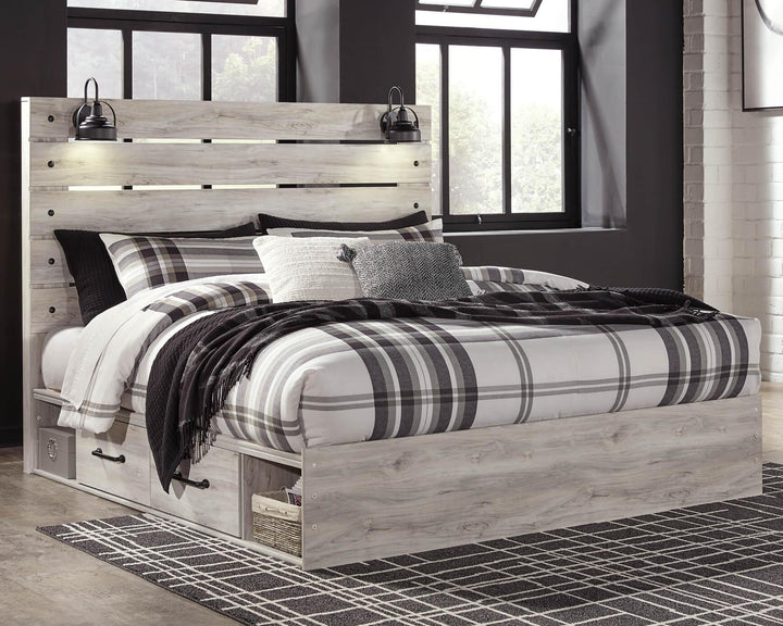 Cambeck King Panel Bed with 4 Storage Drawers B192B27 White Casual Master Beds By Ashley - sofafair.com