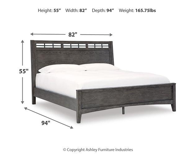 Montillan California King Panel Bed B651B5 Black/Gray Casual Master Beds By Ashley - sofafair.com