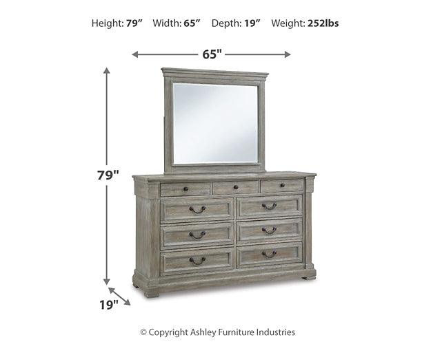 B799B1 Brown/Beige Casual Moreshire Dresser and Mirror By Ashley - sofafair.com