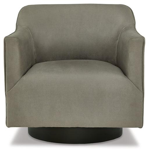 Phantasm Swivel Accent Chair A3000343 Black/Gray Casual Stationary Upholstery Accents By Ashley - sofafair.com