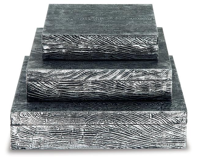 A2000491 Black/Gray Contemporary Keldy Box (Set of 3) By Ashley - sofafair.com