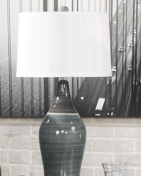 Niobe Table Lamp (Set of 2) L123884 Black/Gray Contemporary Table Lamp Pair By Ashley - sofafair.com