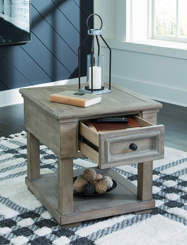 T659-3 Brown/Beige Casual Moreshire End Table By Ashley - sofafair.com