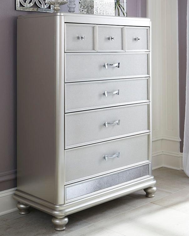 Coralayne Chest of Drawers B650-46 Metallic Traditional Master Bed Cases By Ashley - sofafair.com
