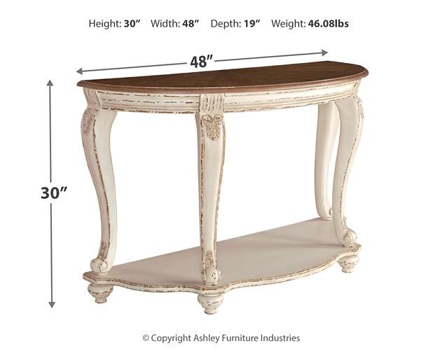 T743-4 White Casual Realyn Sofa Table By Ashley - sofafair.com