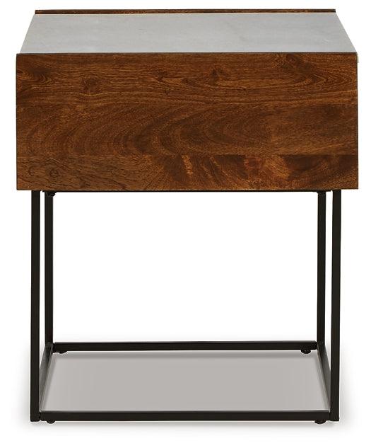 T169-3 Black/Gray Contemporary Rusitori End Table By Ashley - sofafair.com