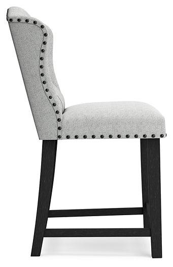 Jeanette Counter Height Bar Stool D702-124 Black/Gray Casual Barstool By Ashley - sofafair.com