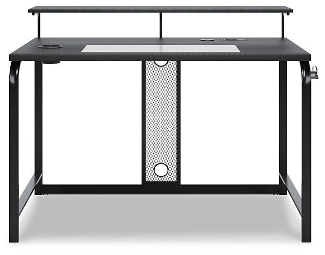 Lynxtyn 48" Home Office Desk H400-110 Black/Gray Contemporary Desks By Ashley - sofafair.com