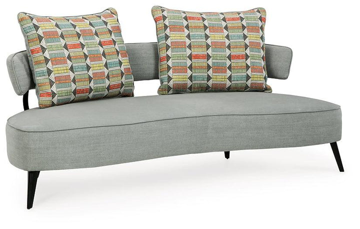 Hollyann Sofa with Ottoman 24402U1 Black/Gray Contemporary Stationary Upholstery Package By Ashley - sofafair.com