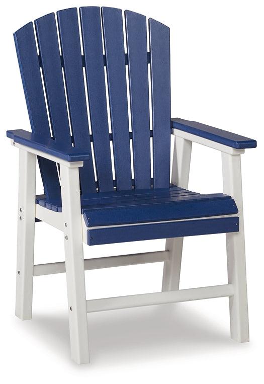 Toretto Outdoor Dining Arm Chair (Set of 2) P209-601A White Contemporary Outdoor Dining Chair By Ashley - sofafair.com