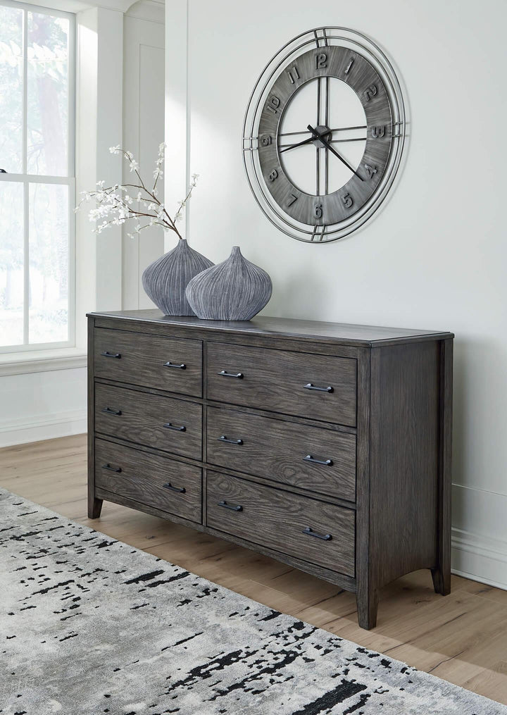 B651-31 Black/Gray Casual Montillan Dresser By Ashley - sofafair.com