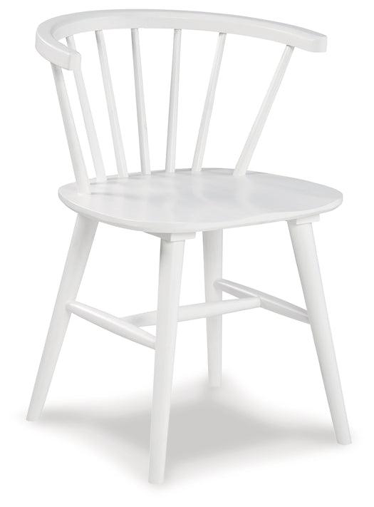 D407-01X2 White Contemporary Grannen Dining Chair (Set of 2) By Ashley - sofafair.com