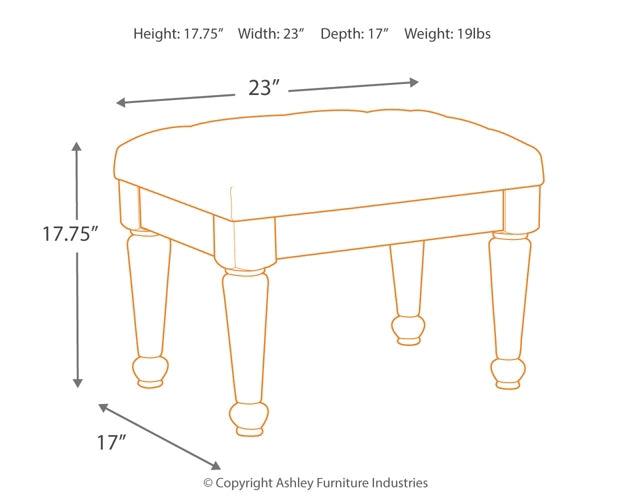 B650-01 Metallic Traditional Coralayne Stool By Ashley - sofafair.com