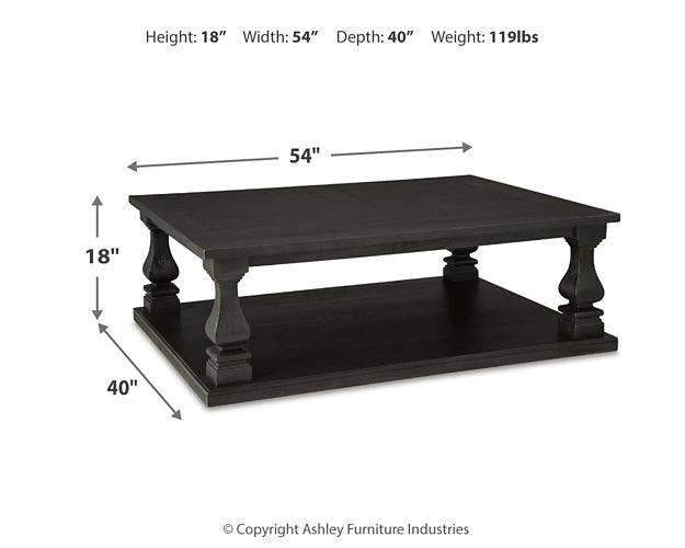 Wellturn Coffee Table T749-1 Black/Gray Traditional Cocktail Table By Ashley - sofafair.com