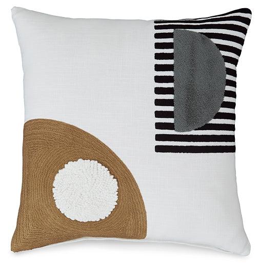 Longsum Pillow A1000927P Black/White/Honey Contemporary Living Room Basic Textiles By AFI - sofafair.com