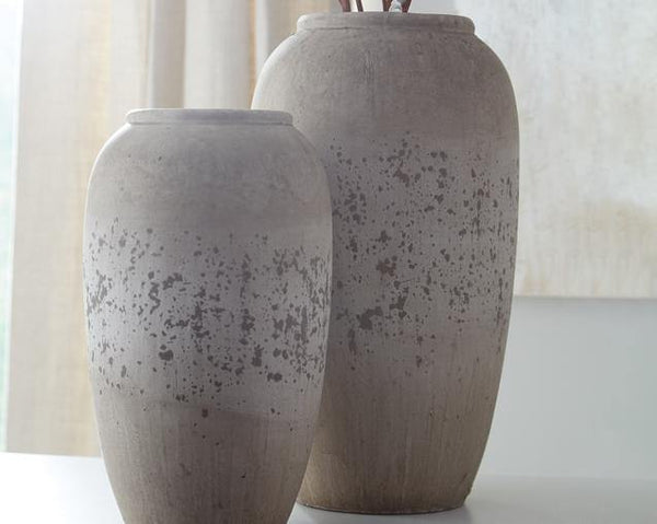 Dimitra Vase Set of 2 A2000110 Brown/Cream Casual Vases By AFI - sofafair.com
