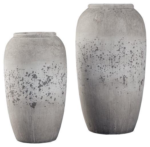 Dimitra Vase Set of 2 A2000110 Brown/Cream Casual Vases By AFI - sofafair.com