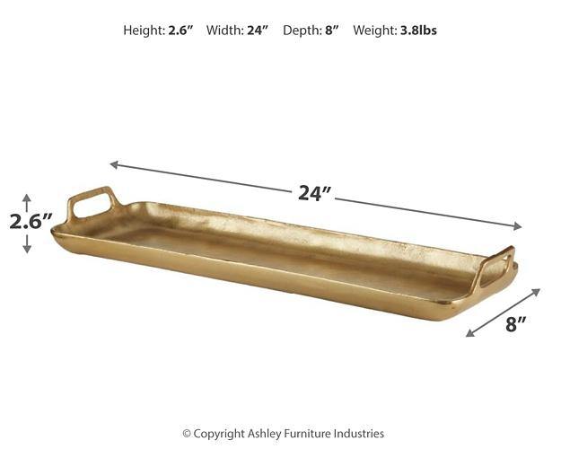 Posy Tray A2000136 Gold Finish Contemporary Decorative Oversize Accents By AFI - sofafair.com