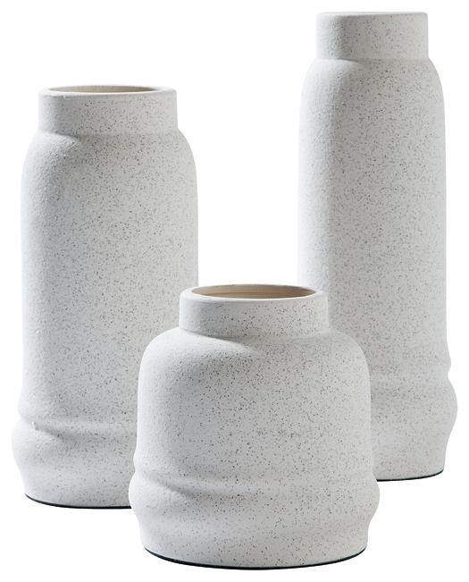 Jayden Vase Set of 3 A2000428 White Casual Vases By AFI - sofafair.com