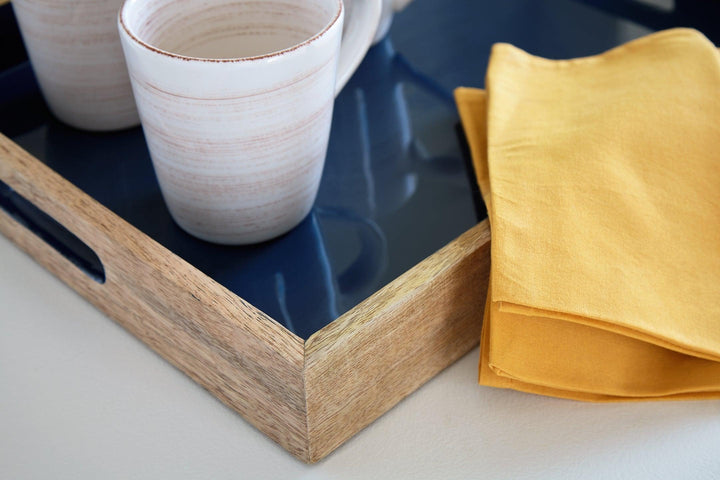 Milesen Tray A2000542 Navy/Natural Casual Vases By AFI - sofafair.com