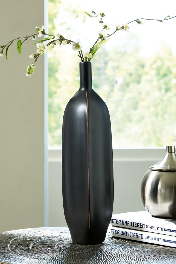 Rhaveney Vase A2000552V Black Casual Vases By AFI - sofafair.com