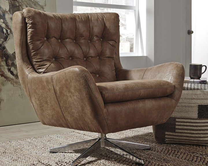 Velburg Accent Chair A3000052 Brown Contemporary Accent Chairs - Free Standing By AFI - sofafair.com