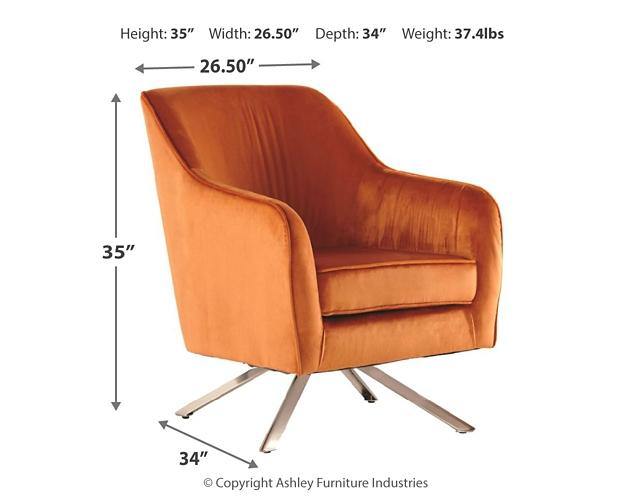 Hangar Accent Chair A3000174 Rust Contemporary Accent Chairs - Free Standing By AFI - sofafair.com