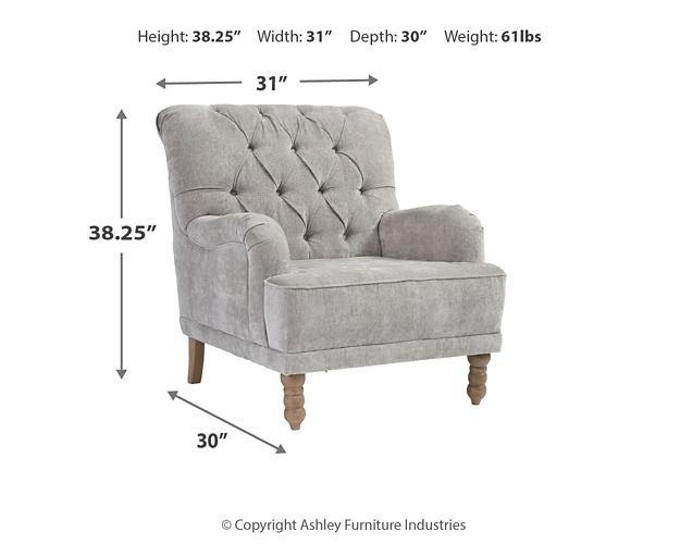 Dinara Accent Chair A3000200 Dove Gray Casual Accent Chairs - Free Standing By AFI - sofafair.com