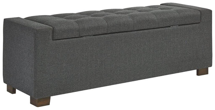 Cortwell Storage Bench A3000224 Gray Casual Stationary Upholstery Accents By AFI - sofafair.com