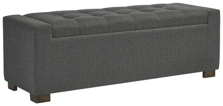 Cortwell Storage Bench A3000224 Gray Casual Stationary Upholstery Accents By AFI - sofafair.com