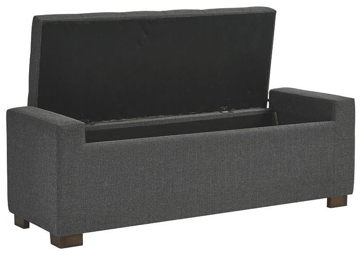 Cortwell Storage Bench A3000224 Gray Casual stationary upholstery accent By ashley - sofafair.com