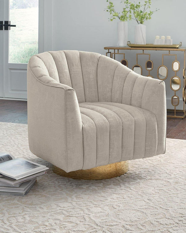 Penzlin Accent Chair A3000241 Pearl Contemporary Accent Chairs - Free Standing By AFI - sofafair.com