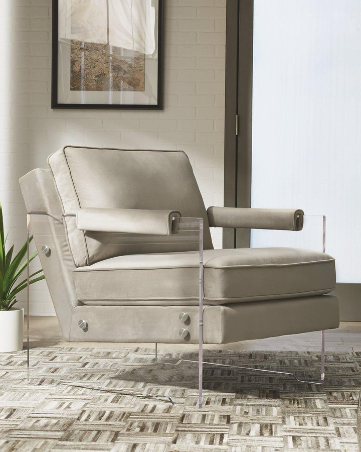 Avonley Accent Chair A3000283 Taupe Contemporary Accent Chairs - Free Standing By AFI - sofafair.com