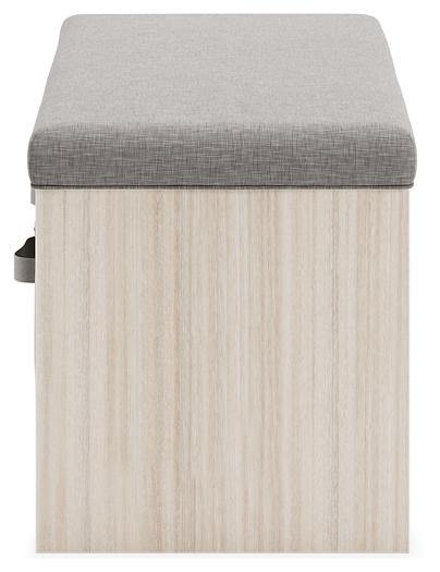 Blariden Storage Bench A3000286 Gray/Natural Casual Decorative Oversize Accents By AFI - sofafair.com