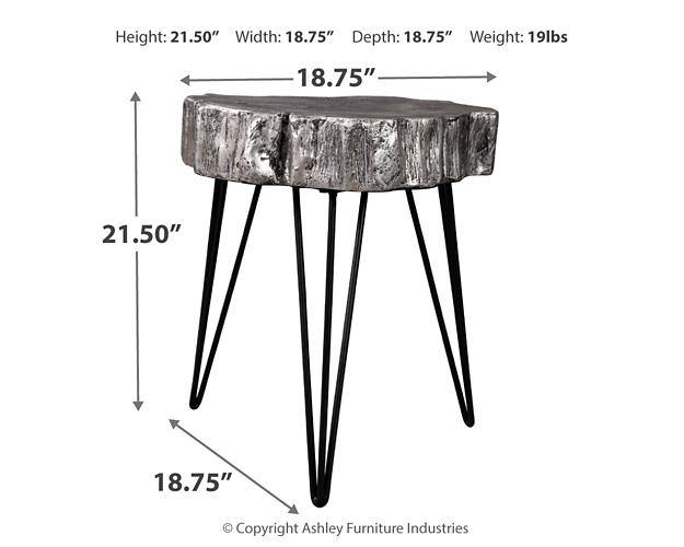 Dellman Accent Table A4000074 Antique Silver Finish Contemporary Stationary Accent Occasionals By AFI - sofafair.com