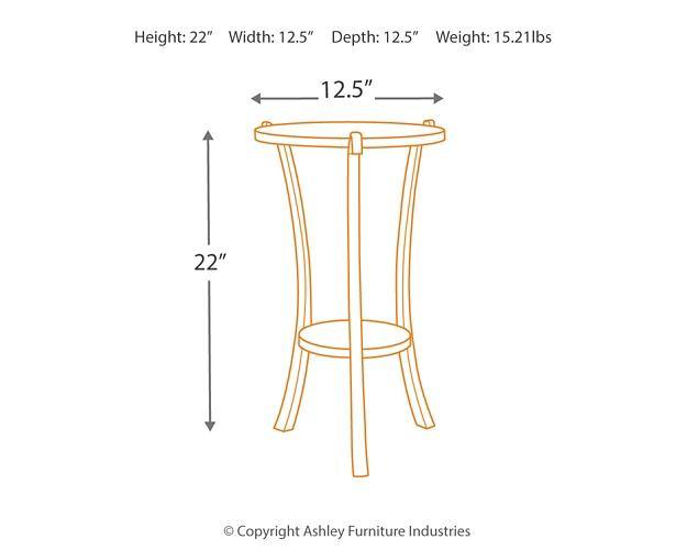 Enderton Accent Table A4000081 White Wash/Pewter Casual Stationary Accent Occasionals By AFI - sofafair.com