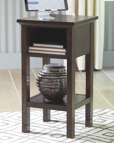 Marnville Accent Table A4000089 Dark Brown Contemporary Stationary Accent Occasionals By AFI - sofafair.com