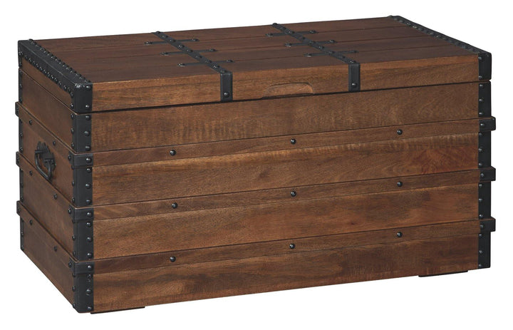 Kettleby Storage Trunk A4000096 Brown Casual Home Office Storage By AFI - sofafair.com
