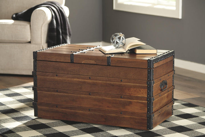 Kettleby Storage Trunk A4000096 Brown Casual Home Office Storage By AFI - sofafair.com