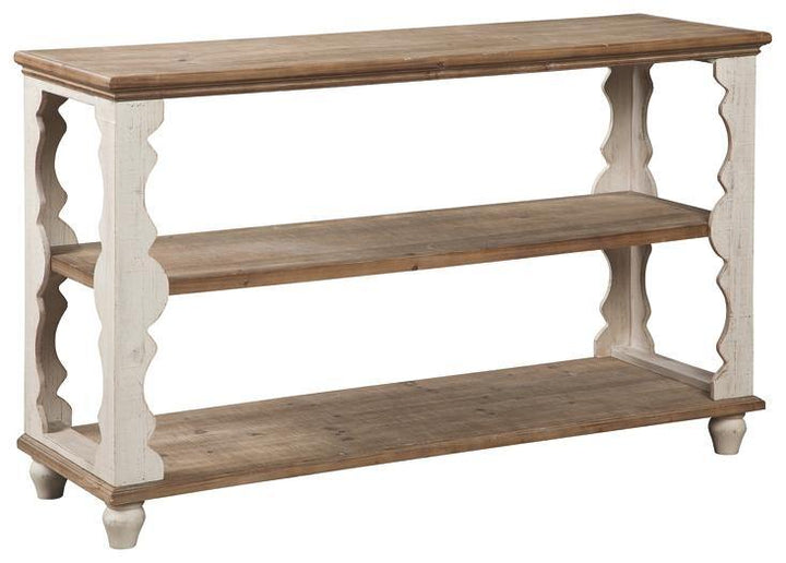 Alwyndale Sofa/Console Table A4000107 Antique White/Brown Casual Stationary Occasionals By AFI - sofafair.com